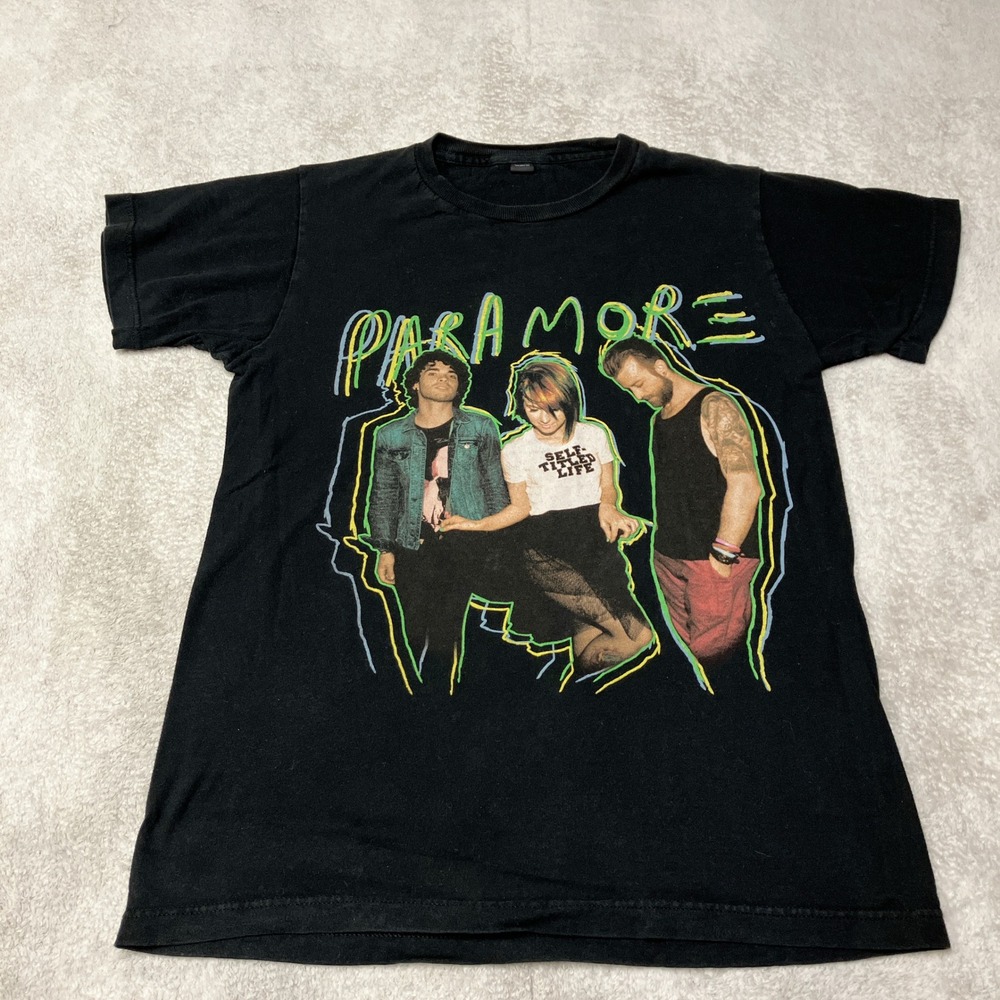 Paramore T-Shirt Monumentour 2014 Band Concert Graphic Black Womens Small